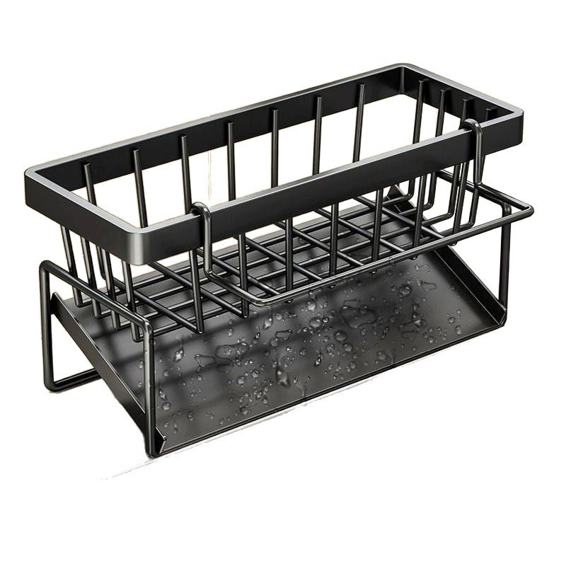Kitchen drain rack sink dishes chopsticks storage rack pool thickened punch-free water filter basket multi-functional rag rack
