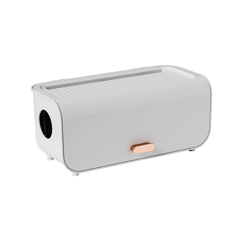 Household wire storage box, plug-in board, finishing box, data power cord finishing box with cover, dust-proof socket hub box.