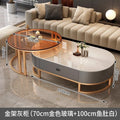 Gold frame gray cabinet: fish belly white + brown glass