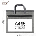 Office laptop briefcase double-layer zipper document bag business file folder conference bag training material bag with printing