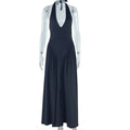 European and american style ins foreign trade women's sexy fashion halter neck solid color dress sleeveless pullover fairy dress