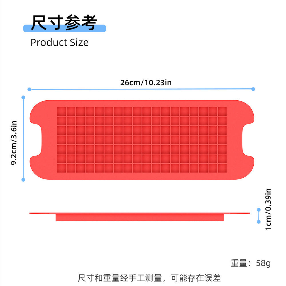 Silicone ice grid rainbow color mini ice cube whiskey juice easy demoulding ice storage ice box, ice cube mold