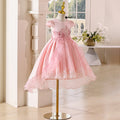 Amazon in stock girls' children's dress satin children's day tail runway princess dress girls' dress cross-border children's clothing