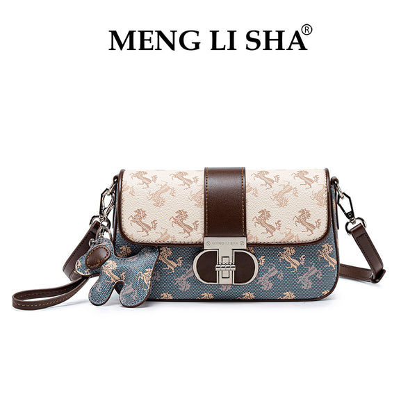 Spring and summer new bag women's high-end small square bag fashionable and simple shoulder messenger bag underarm color matching shoulder bags
