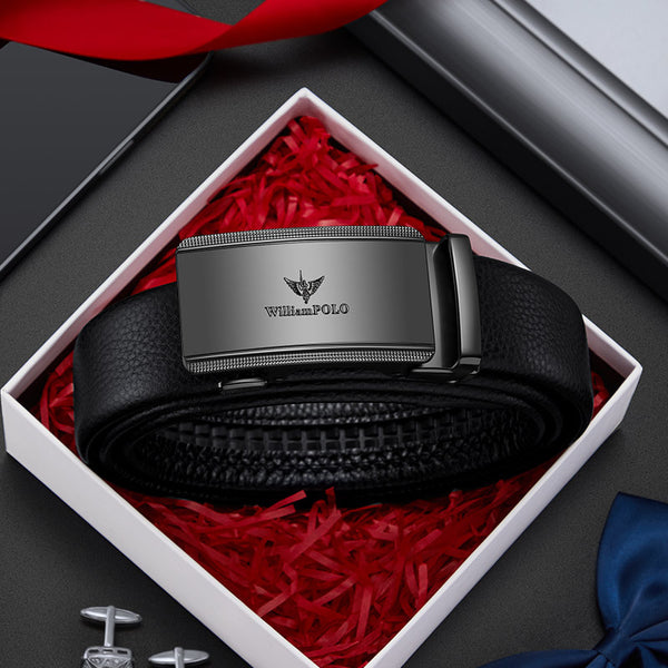 Emperor Paul Belt Men's Premium Business Leather Belt Men's Automatic Buckle Alloy Belt Men's Wholesale Soft