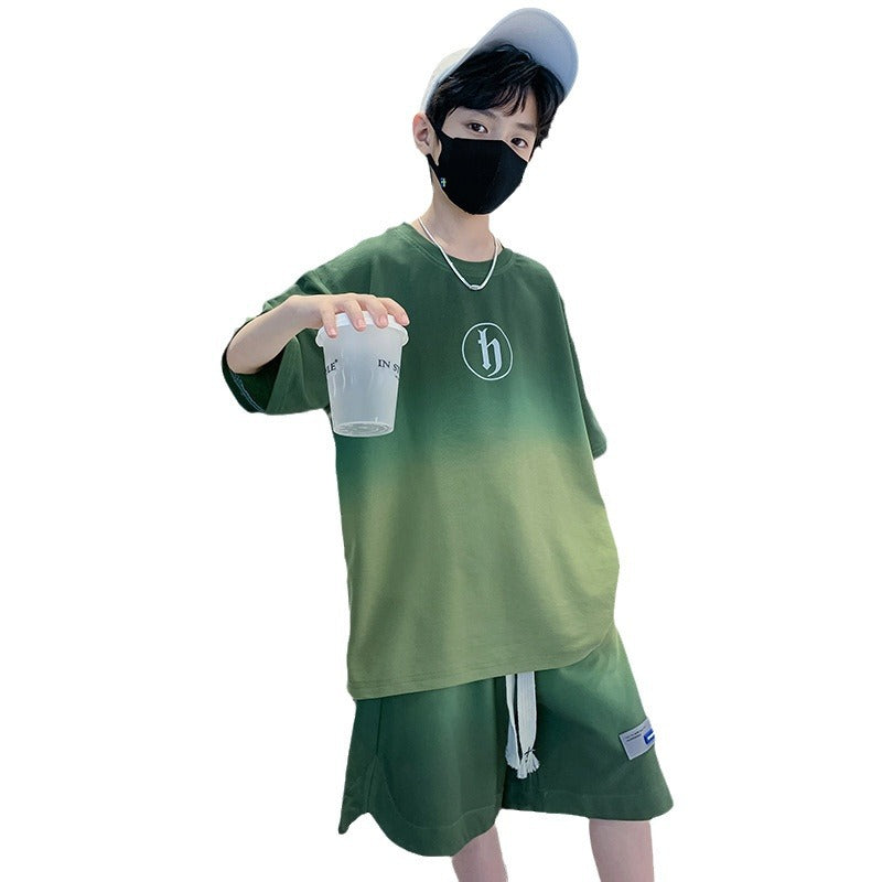 Boys' summer outfit set: trendy & stylish  new collection - cool & edgy summer sportswear for mid-to-large children