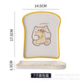Toast breakfast plate creative ceramic bread plate household western food plate breakfast plate cheesecake plate wholesale