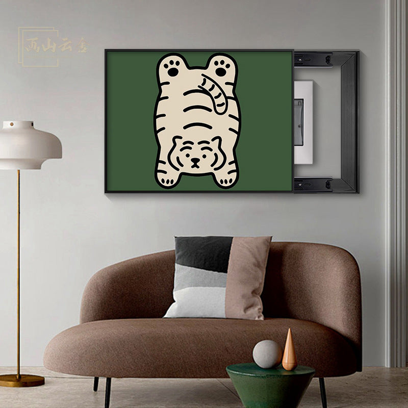 Dopamine ins meter box decorative painting 2024 new distribution box blocking mural switch box hanging painting