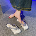 Fashion rhinestone flip-flops for women summernew arrival sparkling crystal transparent outwearnon-slipabrasion resistant flip-flops