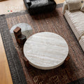 Living room coffee table italian normcoreclassychinoiserie style walnut grain side table small apartmentaccessible luxury round storage tea table