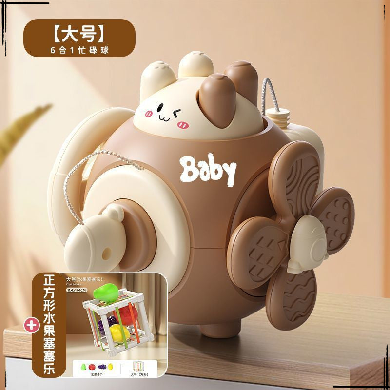 Baby busy ball hand catching ball 1-2 years old 3 baby busy board house hexahedron Montessori early education educational children's toys