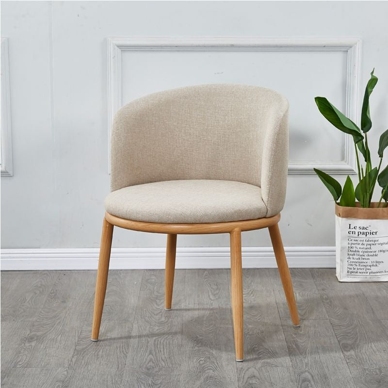 Scandinavian modern casual imitation solid wood negotiation table and chair combination small apartment balcony creative casual milk tea shop chair