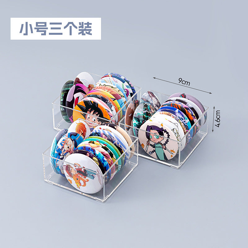 Desktop figure transparent storage box Multifunctional badge bar storage box Plastic peripheral drawer storage box