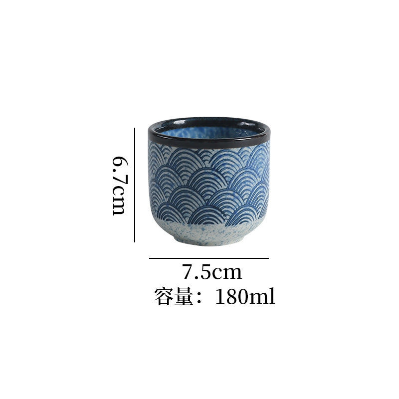 Japanese retro ceramic mug - perfect for office afternoon tea, milk, coffee, or cold beverages - ideal for restaurants and home use