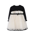 Girls' dress - new autumn  collection: elegant korean style tutu dress with bow detail, cinched waist, princess style, and tulle skirt for older girls