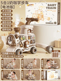 Baby multifunctional 5-in-1 walker stroller, educational anti-tip spray glider, cross-border hot-selling toy