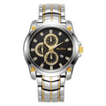 New arrival cross-border alloy couple steel band watch classic business three-eye large dial waterproof quartz watch manufacturer wholesale