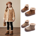 Kids' snow boots: boys'  winter cotton shoes, outdoor wear, baby winter shoes, girls' boots, toddler fleece-lined shoes