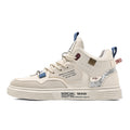 Men's high-top winter shoes 2025: new men's autumn sports & casual white canvas low-top skate shoes - trendy student sneakers