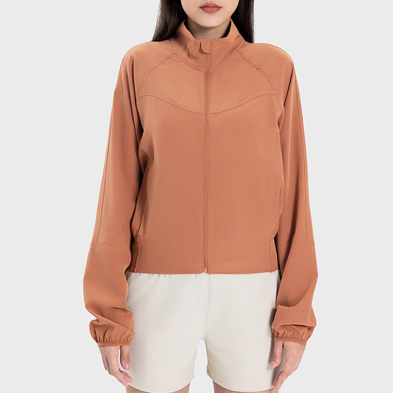 New outdoor breathable ice-silk upf50+ sun protection jacket for women - fashionable, moisture-wicking, loose-fit activewear (dss065)