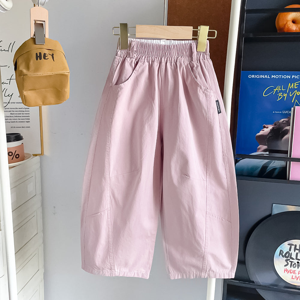 【beat the heat this summer】new summer collection: stylish, lightweight, and breathable 100% cotton casual pants for kids - versatile, loose-fit trousers (style 2613)