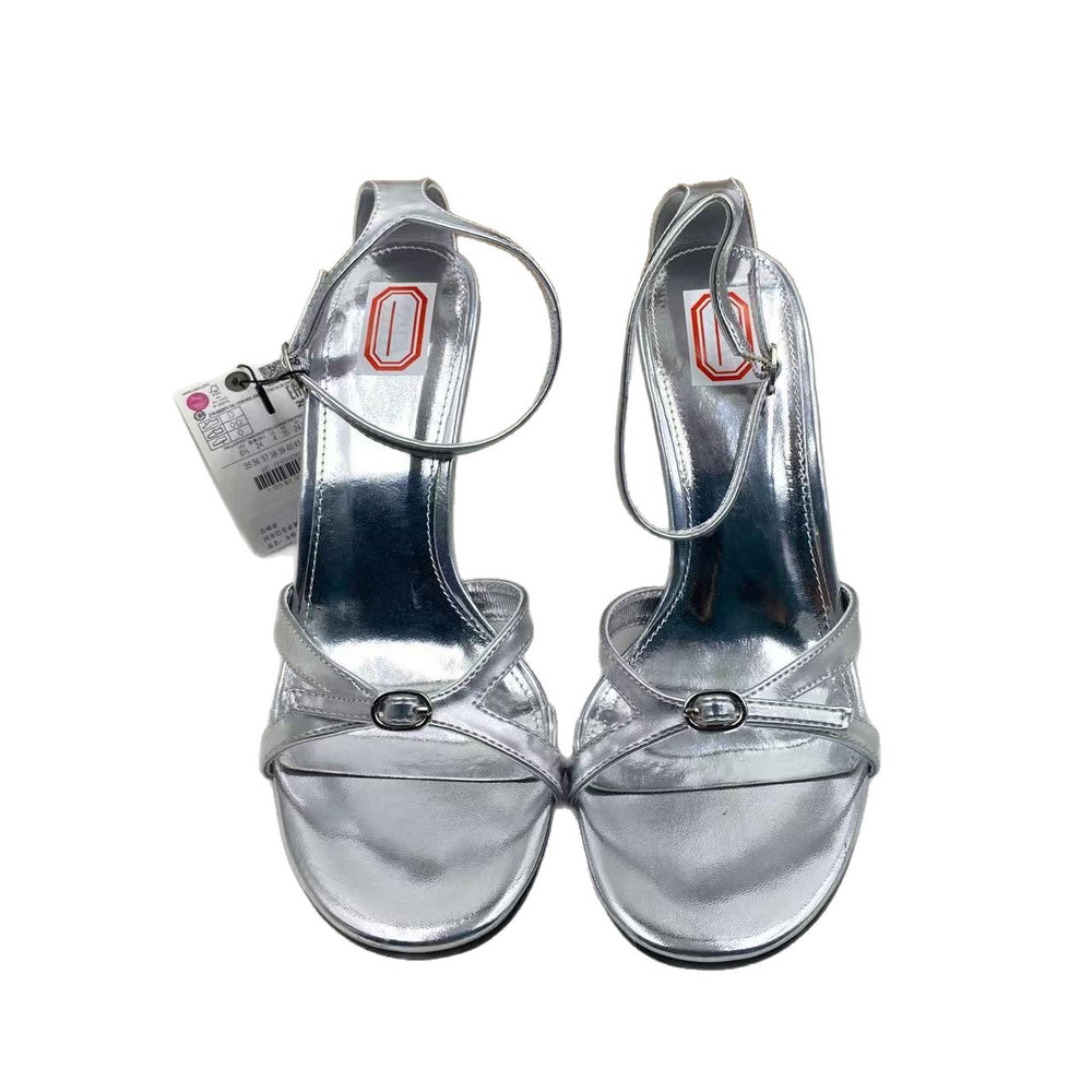 Za's 2025 new collection: elegant high-heeled pumps - closed-toe, low-cut, ankle-strap sandals with rhinestone embellishments