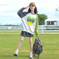Girls' spring/autumn tops: new  casual style, stylish girls' clothing, mid-to-large children's sweatshirts, kids' sports autumn trend