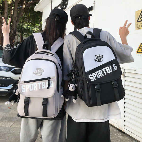 New large-capacity schoolbag female middle and high school students fashion trend backpack computer bag strong and durable backpack