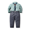 Stylish boys' autumn outfit: trendy long-sleeve set for kids - new autumn collection, two-piece gentleman's suit