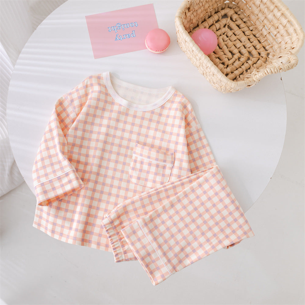 new children's pajamas: boys' spring/autumn long-sleeve cotton pajamas, baby & girls' big kids' loungewear, home wear