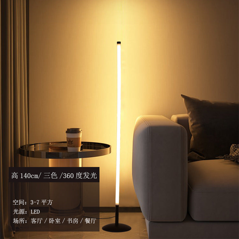 Floor lamp inscasual scandinavian led living room bedroom vertical bedside lamp corner floor lamp remote control atmosphere lamp