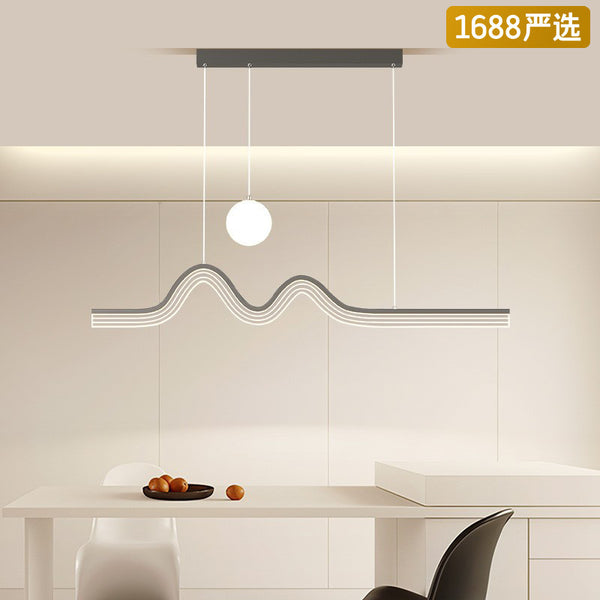 [Strict selection] Designer light luxury main light, simple and modern high-end Italian minimalist bar island dining table chandelier