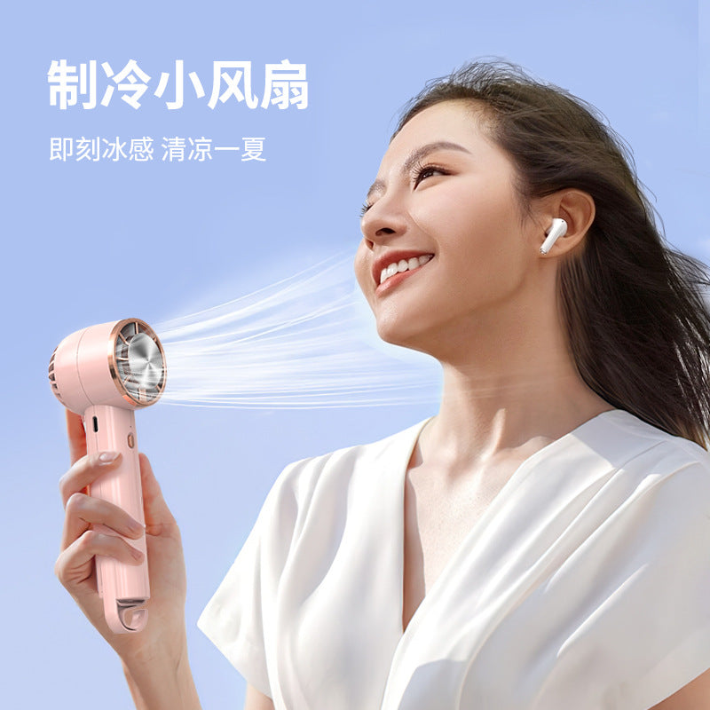 New outdoor handheld cooling fan - usb powered, desktop & portable with carabiner clip - ice cooling fan wholesale