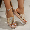 summer new arrival: plus-size chunky sole slides for women (sizes 36-42). wholesale available. dropshipping to  &