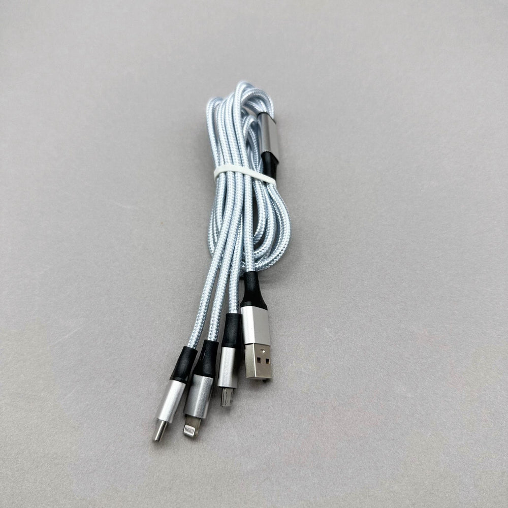 One-to-four data cable suitable for apple and huawei mobile phone fast charging cable power bank earphone charging cable braided cable wholesale
