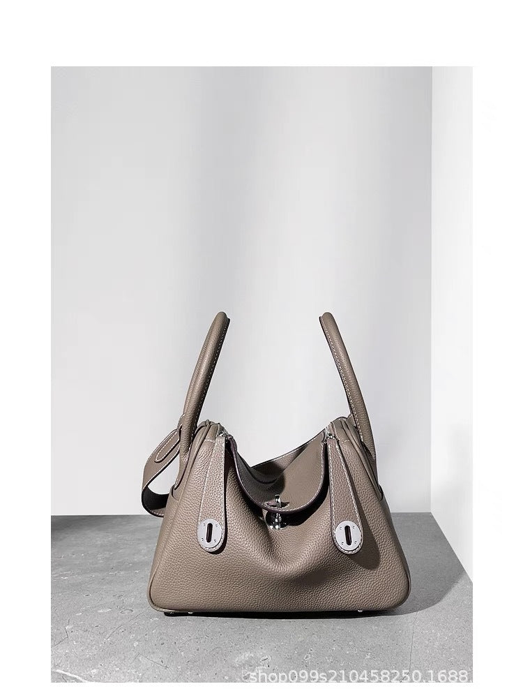 2024new arrivalmini lindy bag cowhide doctor bag genuine leather women's bag trendy shoulder crossbody satchel pillow medicine box bag
