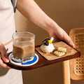 Scandinavianins solid wood creative breakfast tray cute cute cake dessert snack plate stylishclassy tea tray