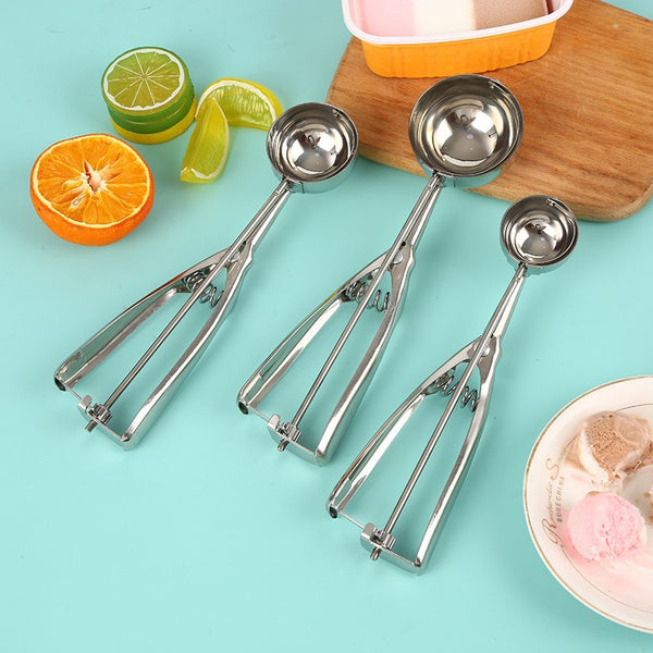 Stainless steel ice cream scooper, ball scooper, ice cream spoon, ice cream spoon 6CM
