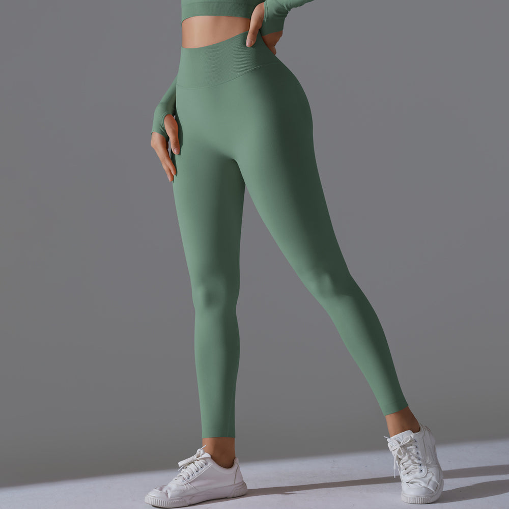 European and american cross-border seamless high-waisted yoga pants - peach lift, tight-fitting leggings, breathable, quick-drying running and fitness workout pants