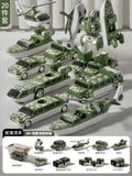 Magnetic assembly camouflage green [storage box 20-piece set] transforming robot
