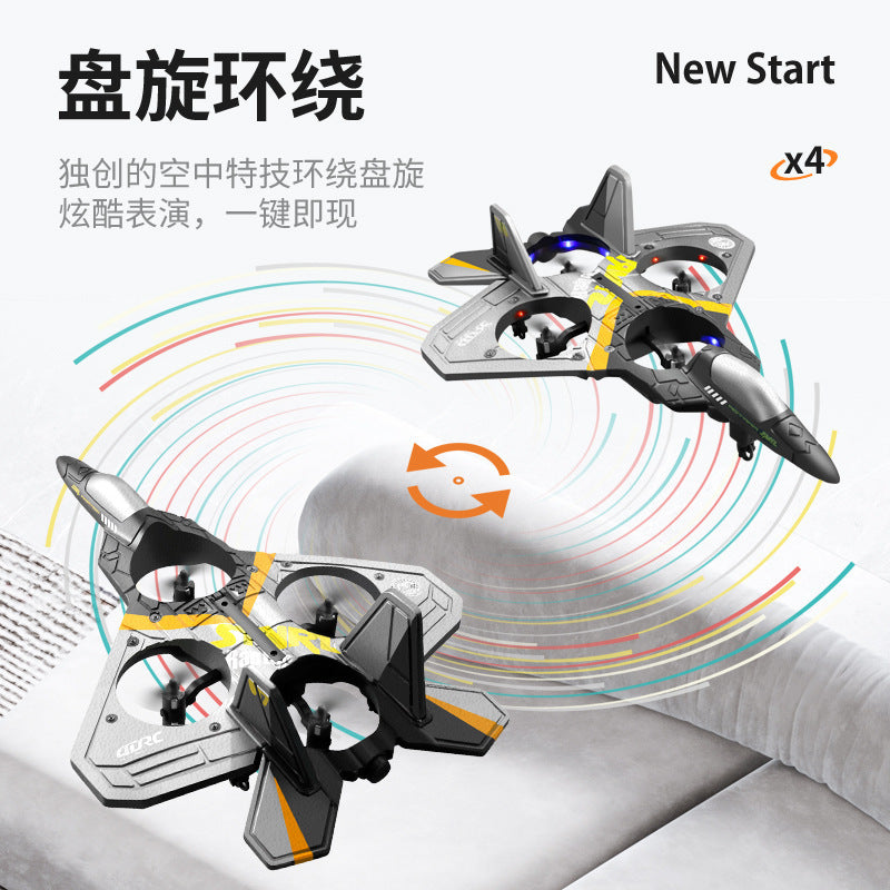v18 remote control stunt foam fighter gravity sensing kids' quadcopter drone toy for boys