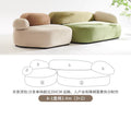 Italian pebble fabric special-shaped designer popular creative cream style curved module club hotel sofa