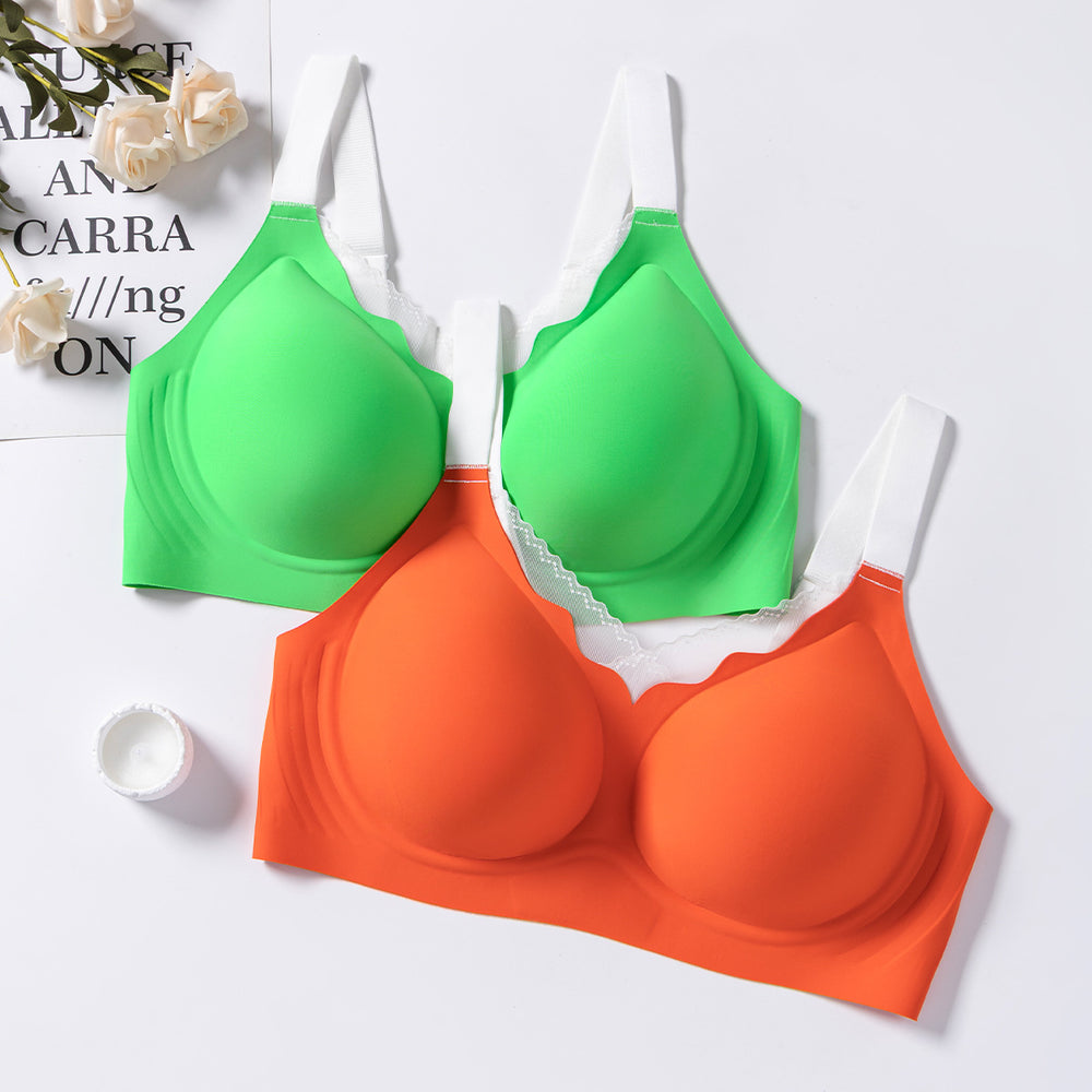 Amazon cross-border exclusive plus sizeintimates push-up jelly glue soft support fixed cup plus size seamless intimates