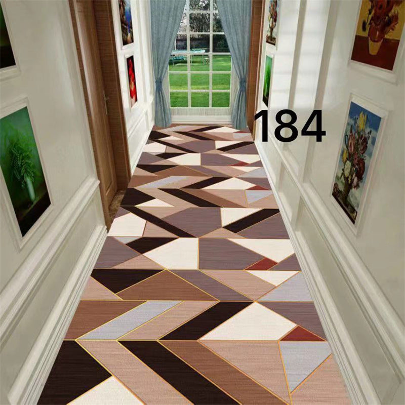 Minimalist modern 3d printed non-slip hallway carpet, hotel, mall, lobby, aisle floor mat roll, home use