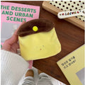 Vintage niche style headphone bag mini pleated coin purse women's cute fabric storage coin id card multi-layer card holder