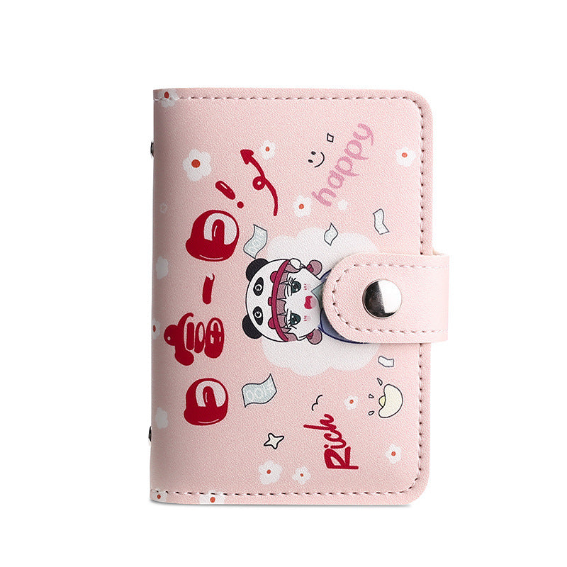 Ping An Joy Cartoon Card Bag Female Anti-Degaussing Multi-Card Position Large Capacity Driver's License Protective Case Male Bank Card Clip Leather Case