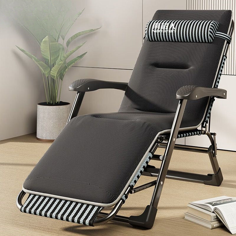 Nanjiren foldable bed nap for home lunch break portable office foldable recliner thickened bold balcony casual chair