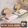 Gun gray bathroom soap dish creative drain space aluminum punch-free soap dish bathroom storage rack wall-mounted