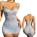 new european and american style sexy see-through lace dress set lingerie for women - cross-border e-commerce