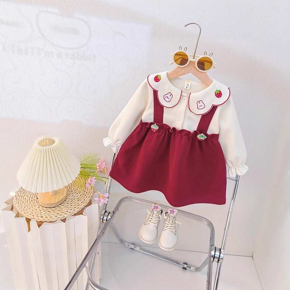 Girls' sweet dress - new autumn  collection: stylish and trendy two-piece look for little princesses